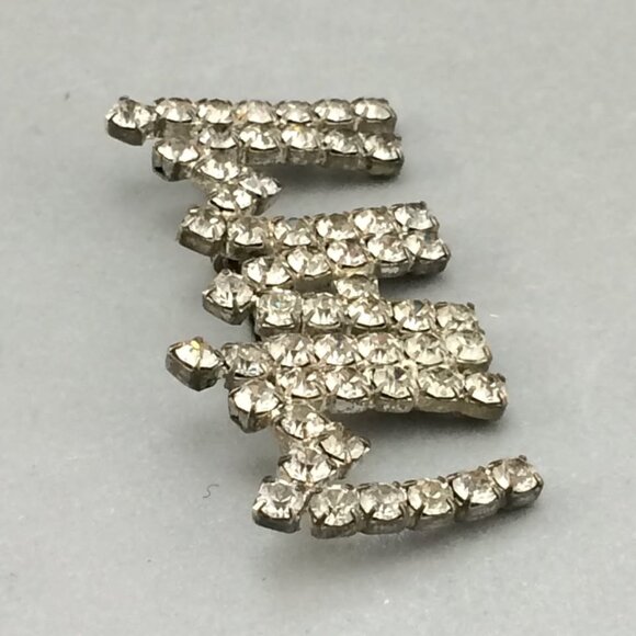 Vintage Miami Sparkly Rhinestone Brooch Pin Kitsch Florida Souvenir - Picture 6 of 10